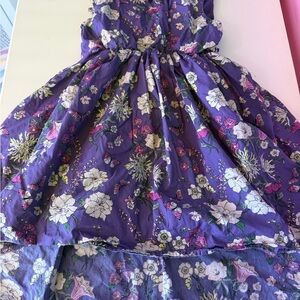 Tea Collection Purple Floral Kids Dress